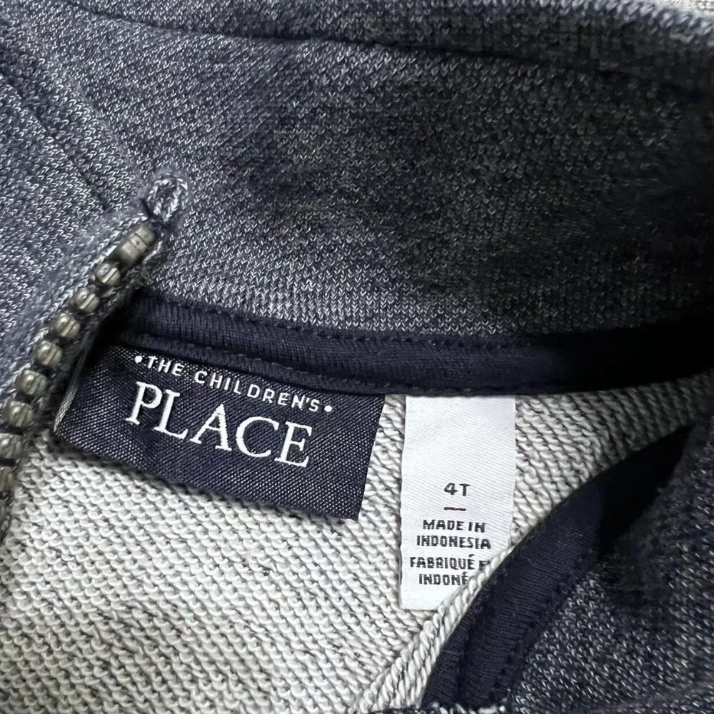 Children's Place 4T Navy French Terry Half-Zip Pullover